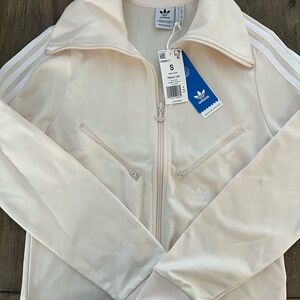 Women’s Adidas Cream Track Jacket- NWT Small